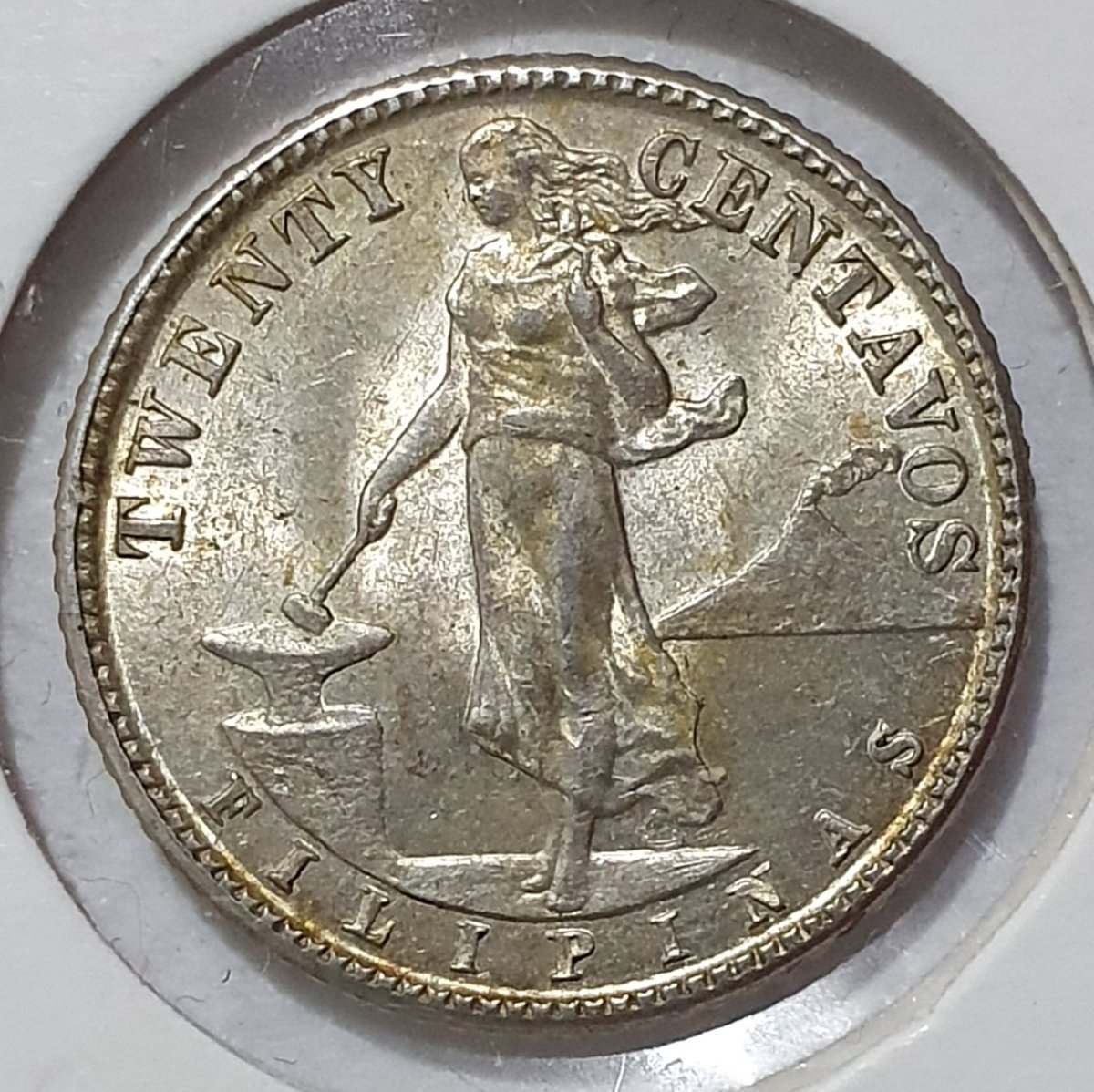 1944-D-Philippines-20-Centavos-Coin,-D/S,